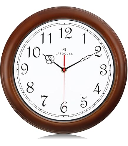 Amazon.com: Vigorwise 14 Inch Wooden Wall Clock, Retro Wood Wall